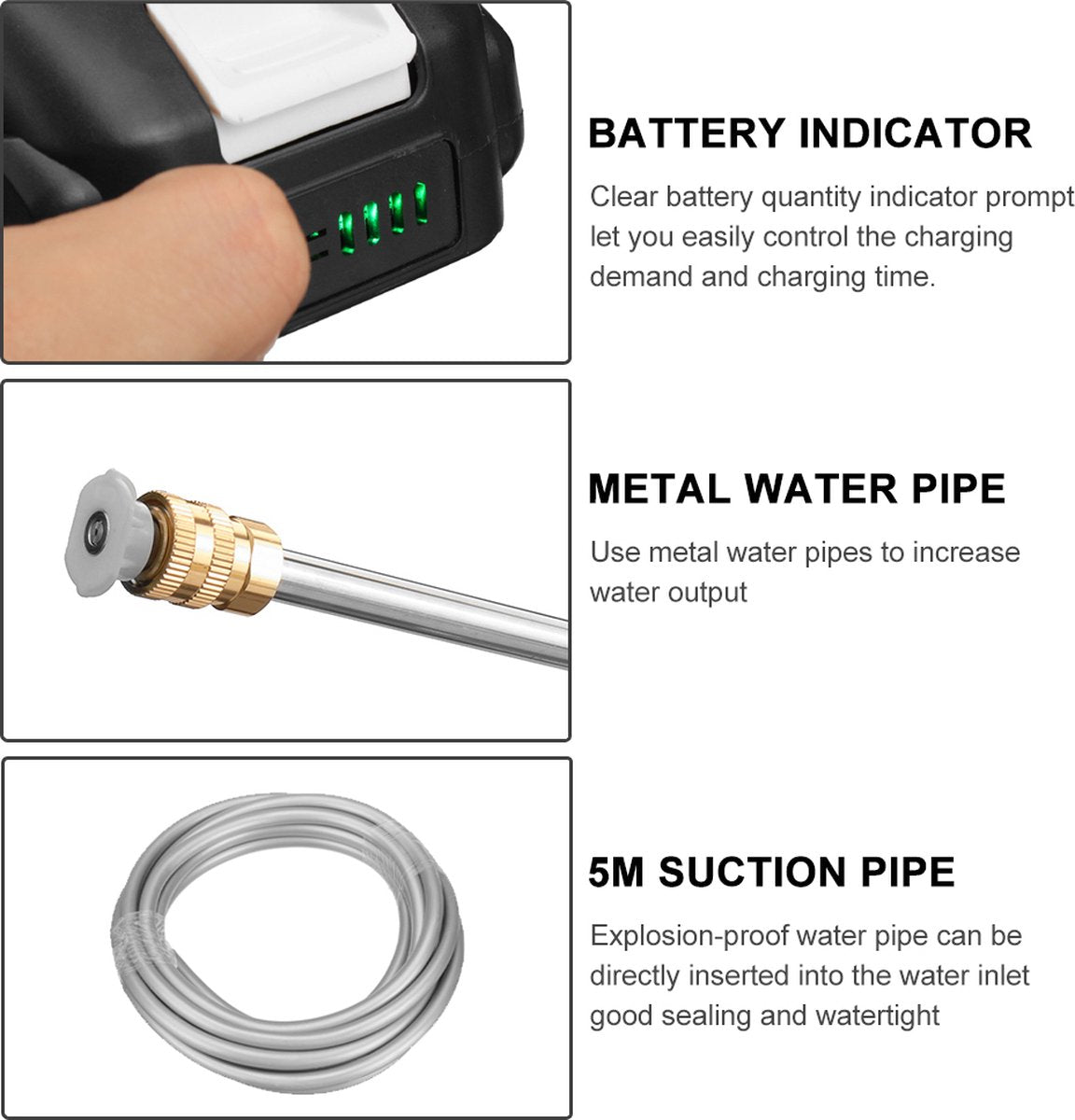 Wireless High-Pressure Cleaner – Cordless Power Washer with 12000mAh Battery for Outdoor Cleaning