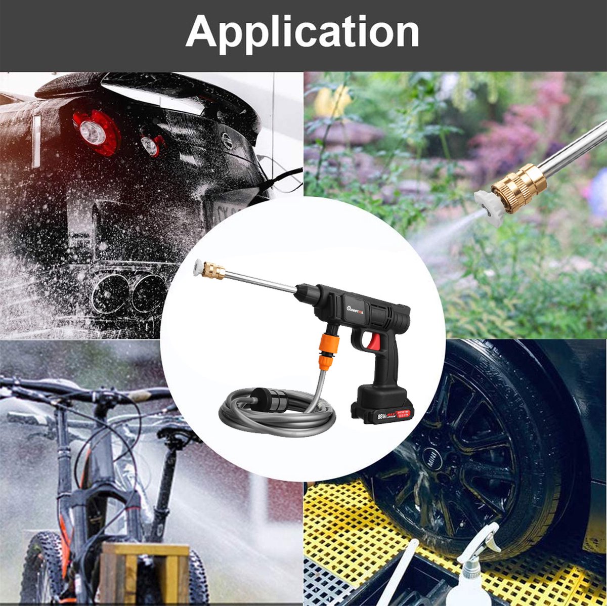 Wireless High-Pressure Cleaner – Cordless Power Washer with 12000mAh Battery for Outdoor Cleaning