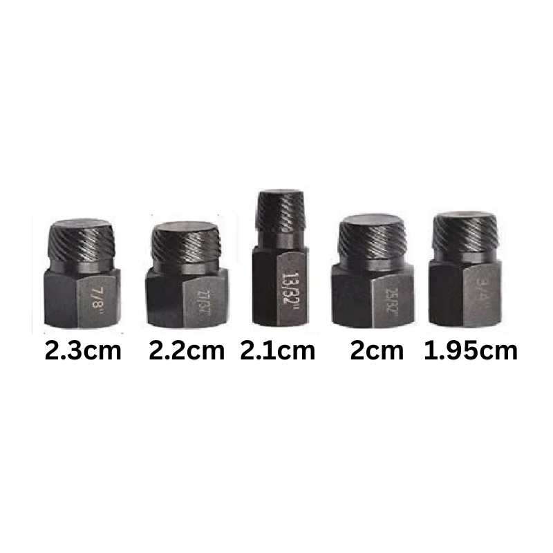 Screw and Bolt Extractor Set – 5-Piece High Carbon Steel Kit for Easy Removal