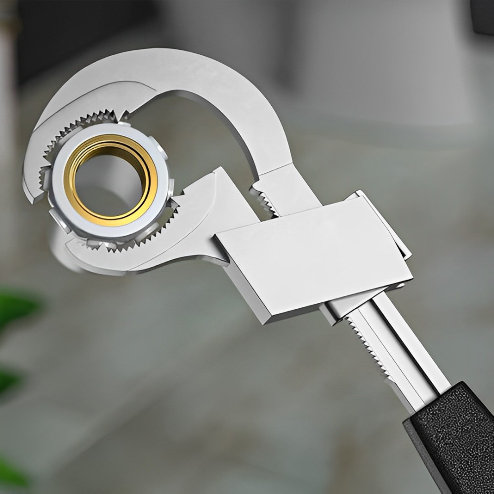 Multifunctional Sanitary Key – Adjustable Plumbing Wrench with Interchangeable Heads