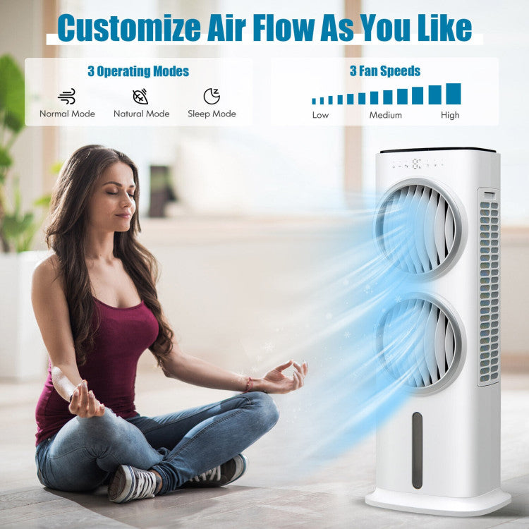 Remote-Controlled Evaporative Cooler – 3-in-1 Air Fan with 9-Hour Timer Setting | Flexible Airflow | For Personalized Home Comfort