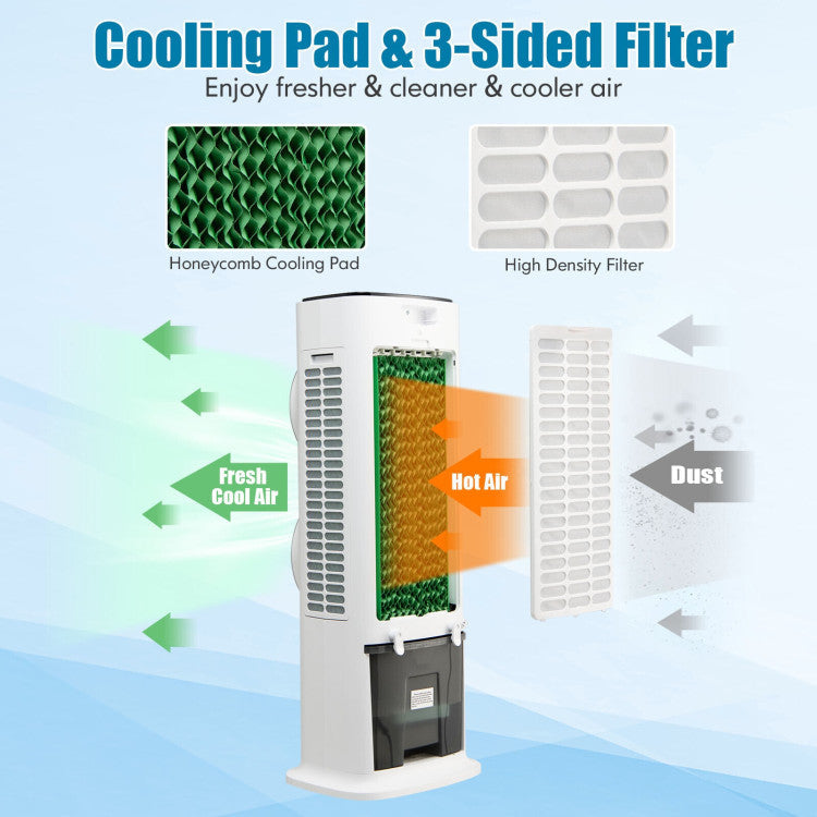 Remote-Controlled Evaporative Cooler – 3-in-1 Air Fan with 9-Hour Timer Setting | Flexible Airflow | For Personalized Home Comfort