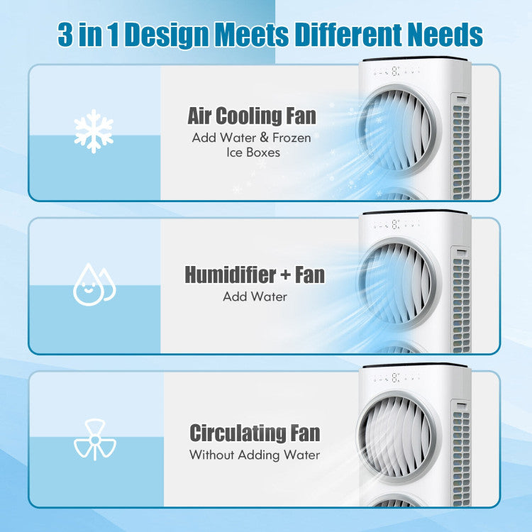 Remote-Controlled Evaporative Cooler – 3-in-1 Air Fan with 9-Hour Timer Setting | Flexible Airflow | For Personalized Home Comfort