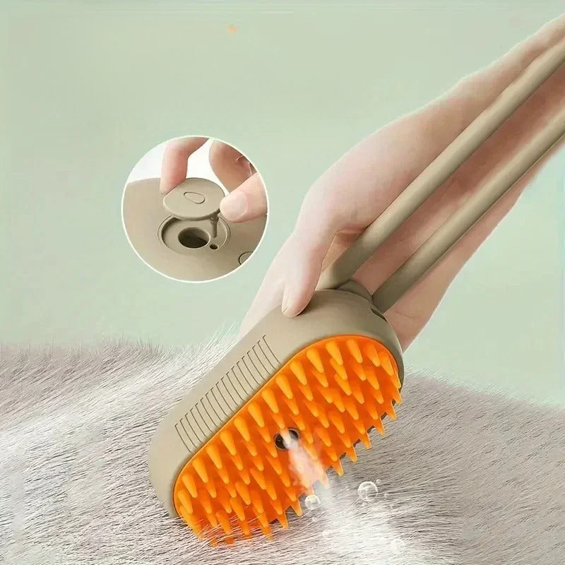 Chantal Douceur – Steam Comb for Pets | Hydrating Grooming Brush with Massage Function for Dogs & Cats