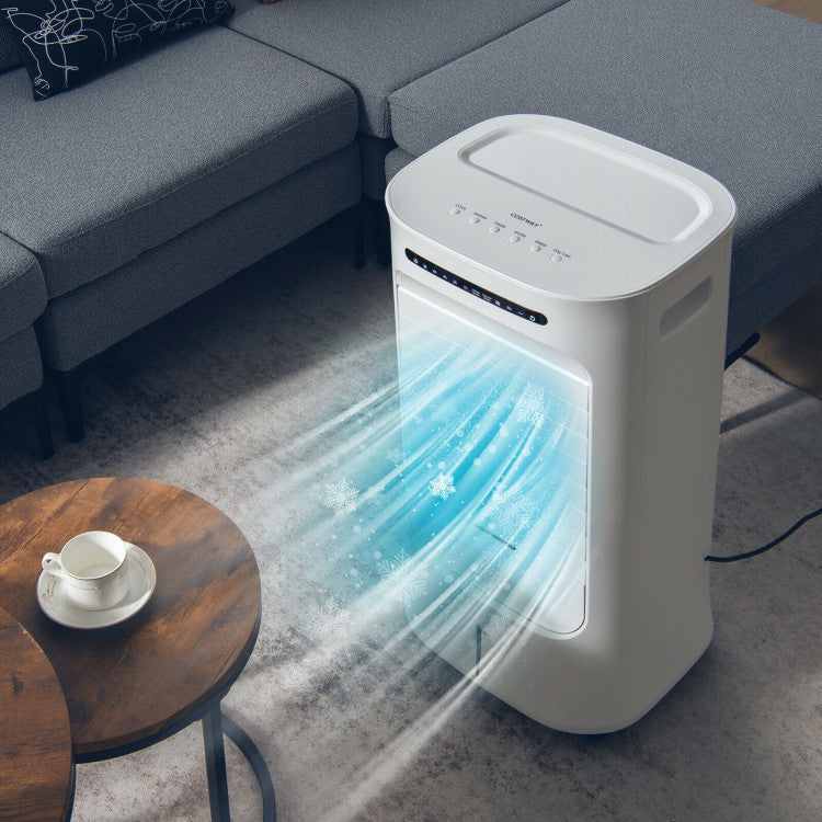 Smart 4-in-1 Evaporative Cooler – Compact Portable Air Fan with Timer & Adjustable Modes | Efficient Breeze | For Personal & Room Use