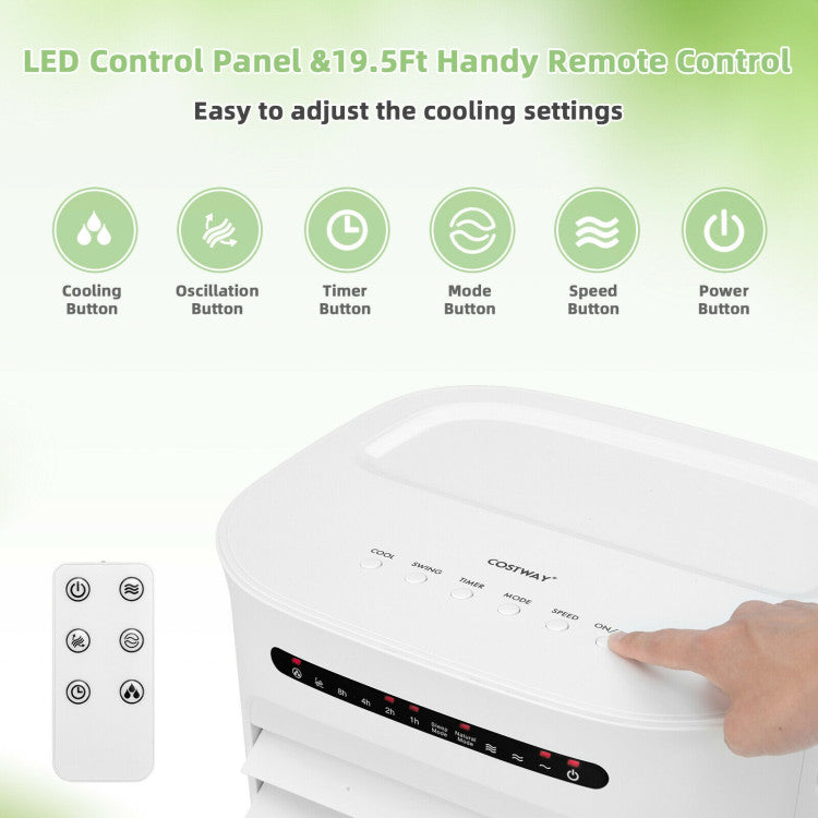 Smart 4-in-1 Evaporative Cooler – Compact Portable Air Fan with Timer & Adjustable Modes | Efficient Breeze | For Personal & Room Use
