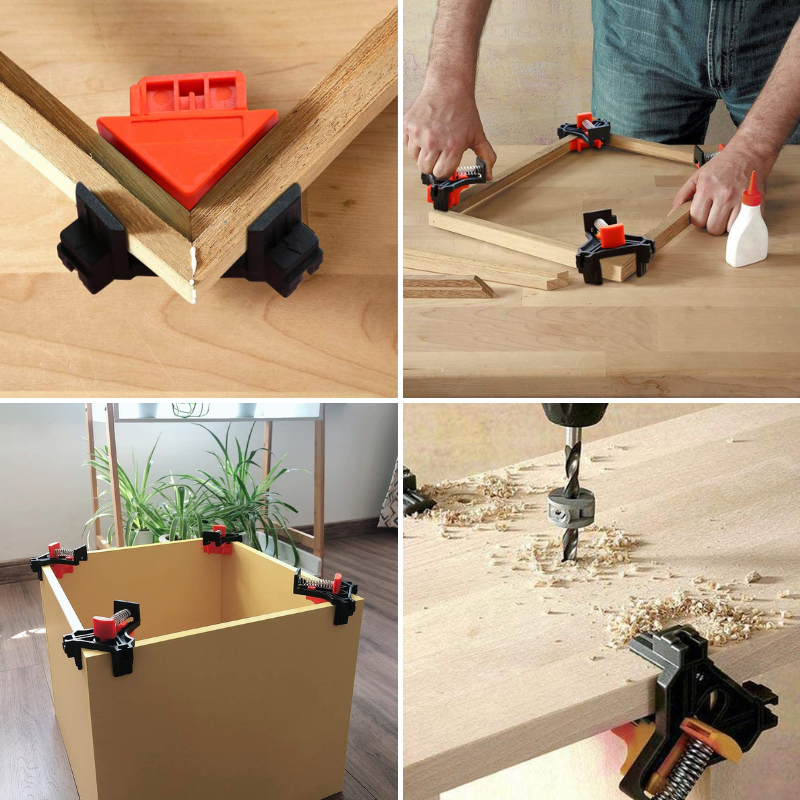 Efficient Woodworking Clamp Set – Precision Corner Clamps for Secure 60°, 90°, 120° Woodworking Projects