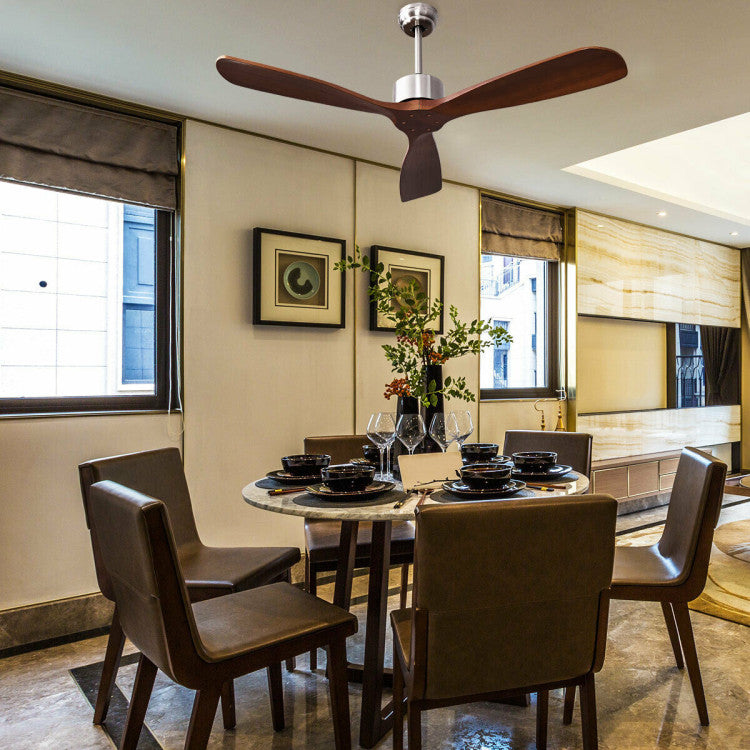 Remote-Controlled Ceiling Fan – 52-Inch Contemporary Design in Brushed Nickel | Stylish Comfort | For Modern Home Interiors