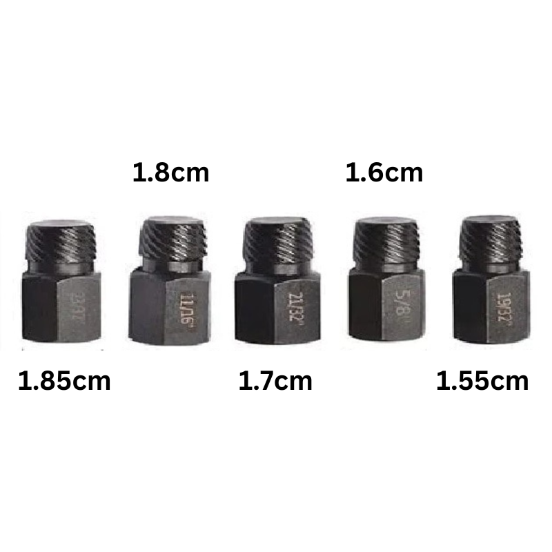 Screw and Bolt Extractor Set – 5-Piece High Carbon Steel Kit for Easy Removal