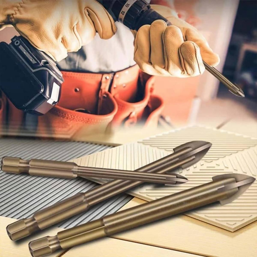 Universal Drill Bit Set – 5-Piece YG6X Alloy Bits for Glass, Tile, Marble & More