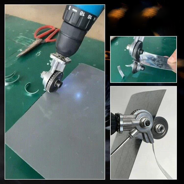 Electric Plate Cutter – Drill Attachment for Safe, Effortless Sheet Cutting