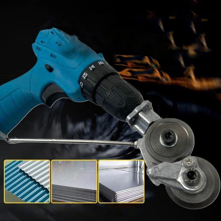Electric Plate Cutter – Drill Attachment for Safe, Effortless Sheet Cutting