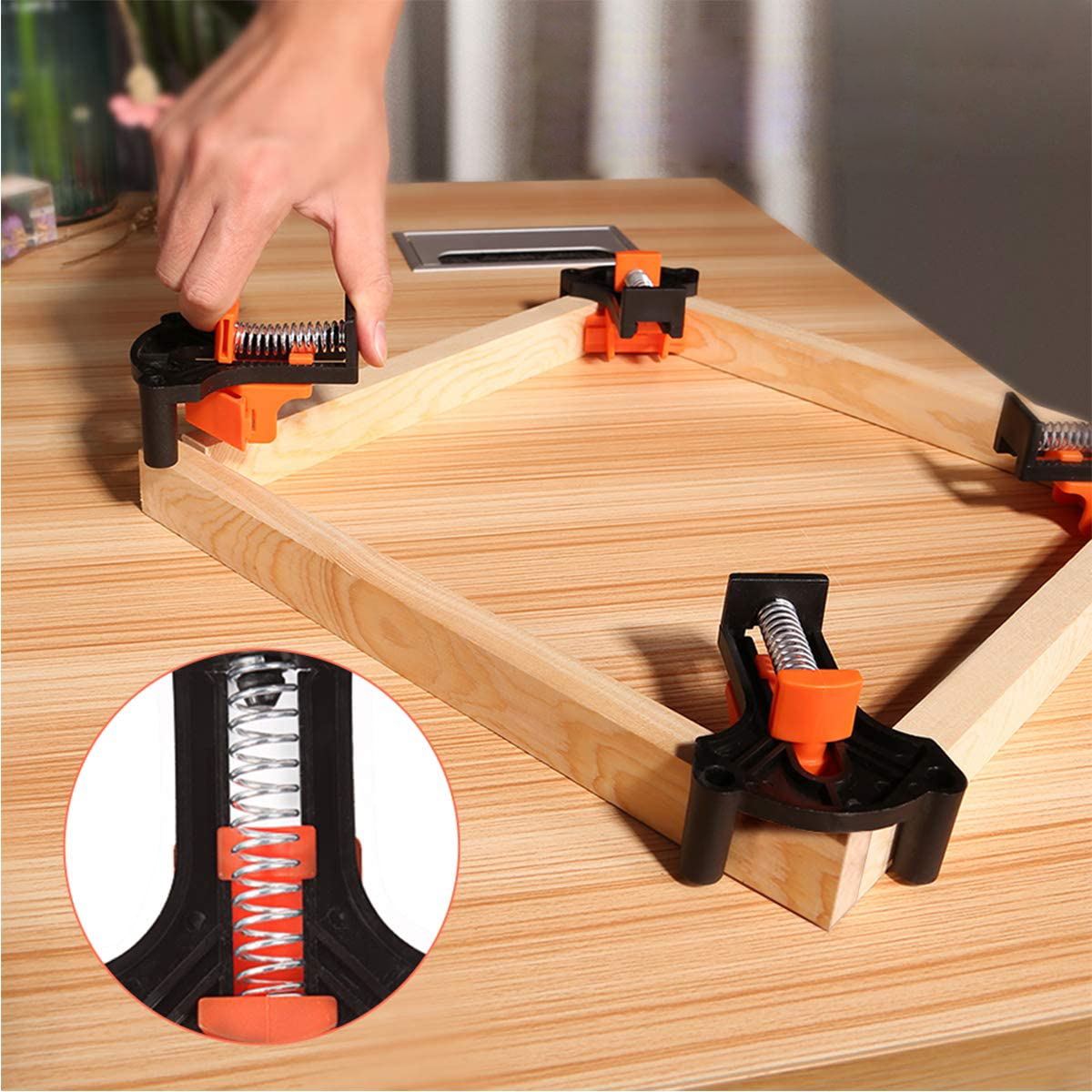 Efficient Woodworking Clamp Set – Precision Corner Clamps for Secure 60°, 90°, 120° Woodworking Projects