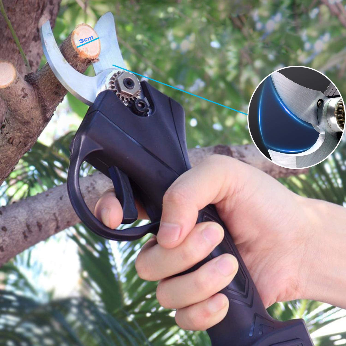 Electric Pruning Shears – Cordless Garden Cutter with 21V Battery & Precision Blades for Effortless Branch Trimming