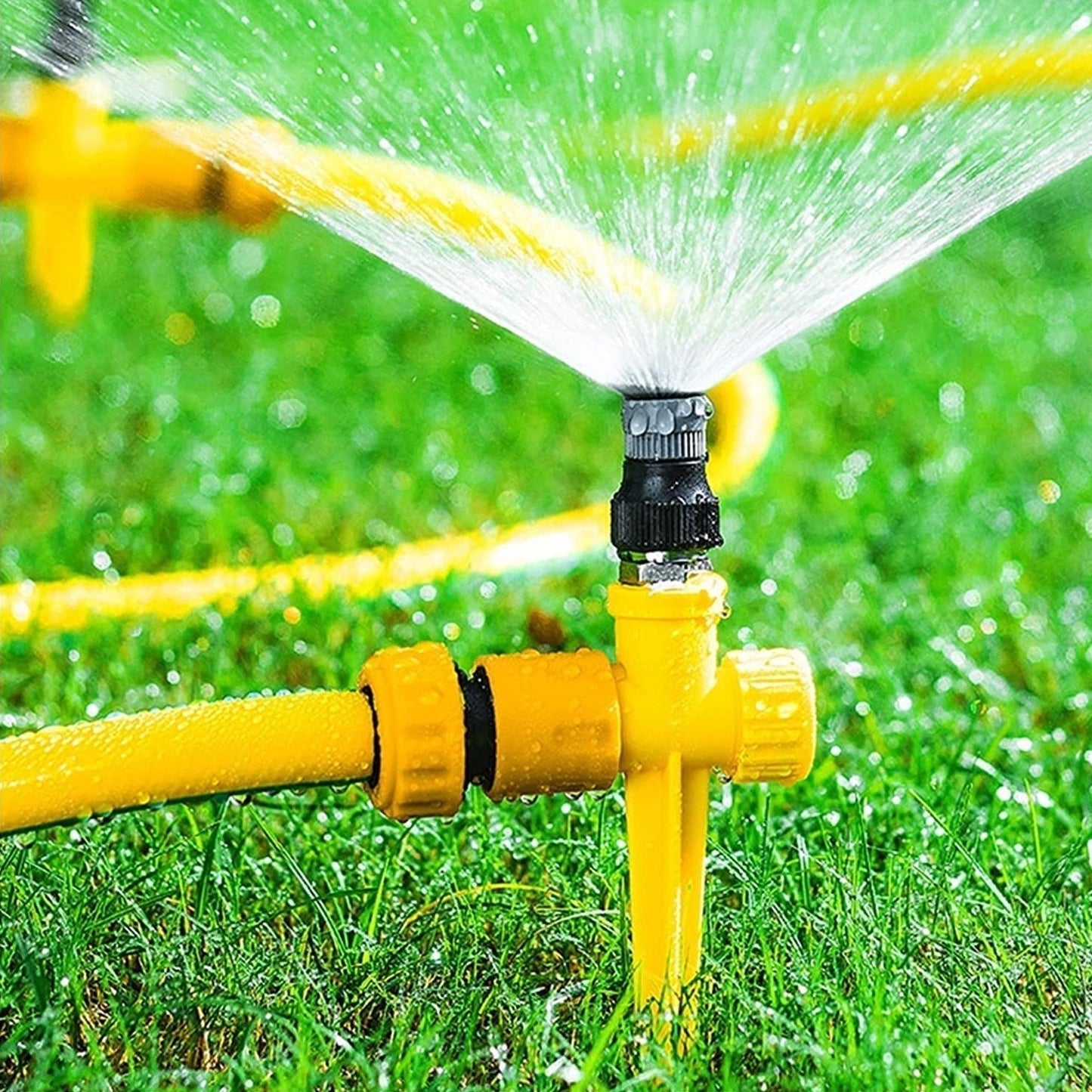 AquaOrbit Sprinkler – Automatic Rotating Sprayer with 360° Adjustable Coverage