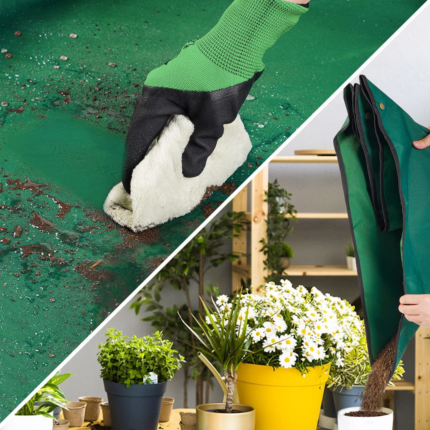 GardenMat 2.0 – Waterproof Foldable Gardening Work Mat for Clean & Organized Planting