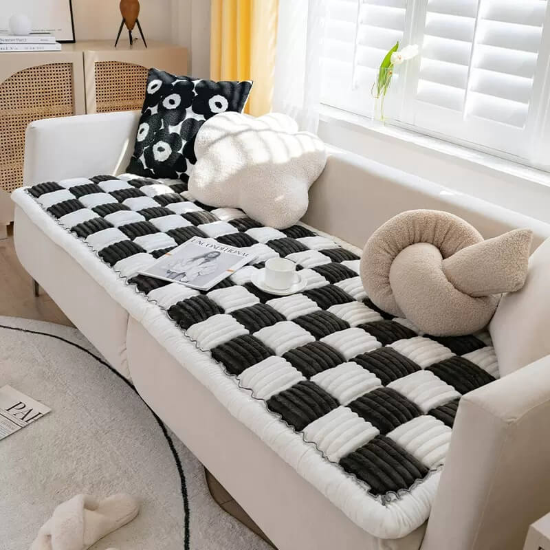Cozycover – Soft Chenille Blanket + Non-Slip Protection for Sofa, Bed & Floor