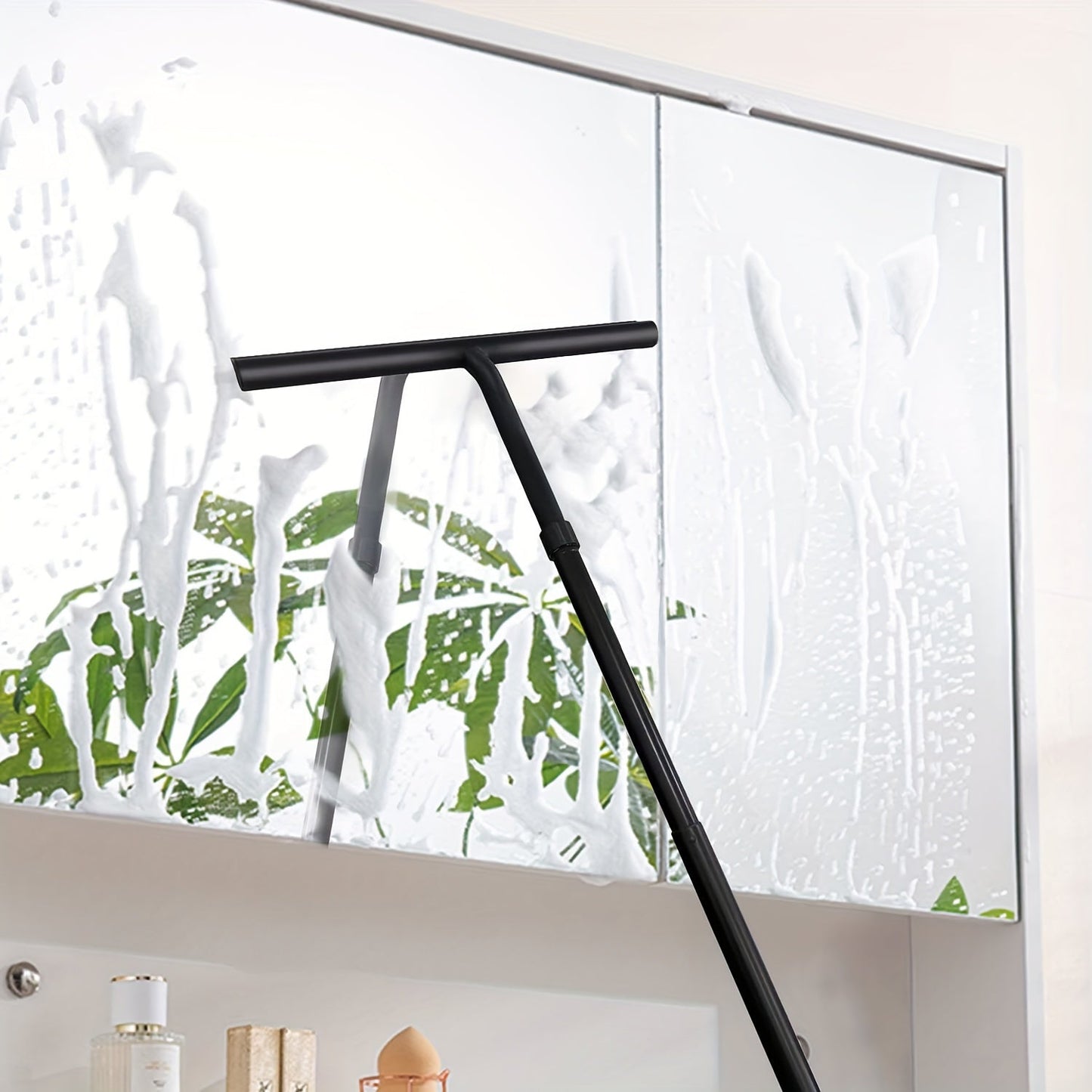 Deluxe Shower Squeegee – Telescopic 2-in-1 Glass & Floor Cleaner with No-Drill Mount