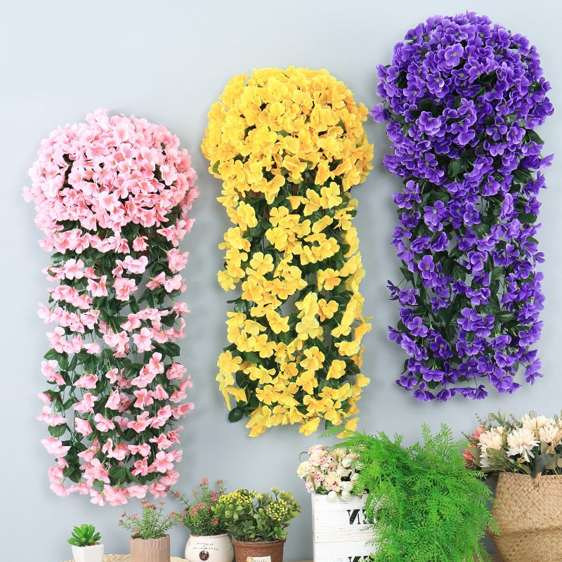 Lifelike Wisteria Flower Arrangement – Silk Hanging Vine for Natural-Looking Indoor & Outdoor Decor