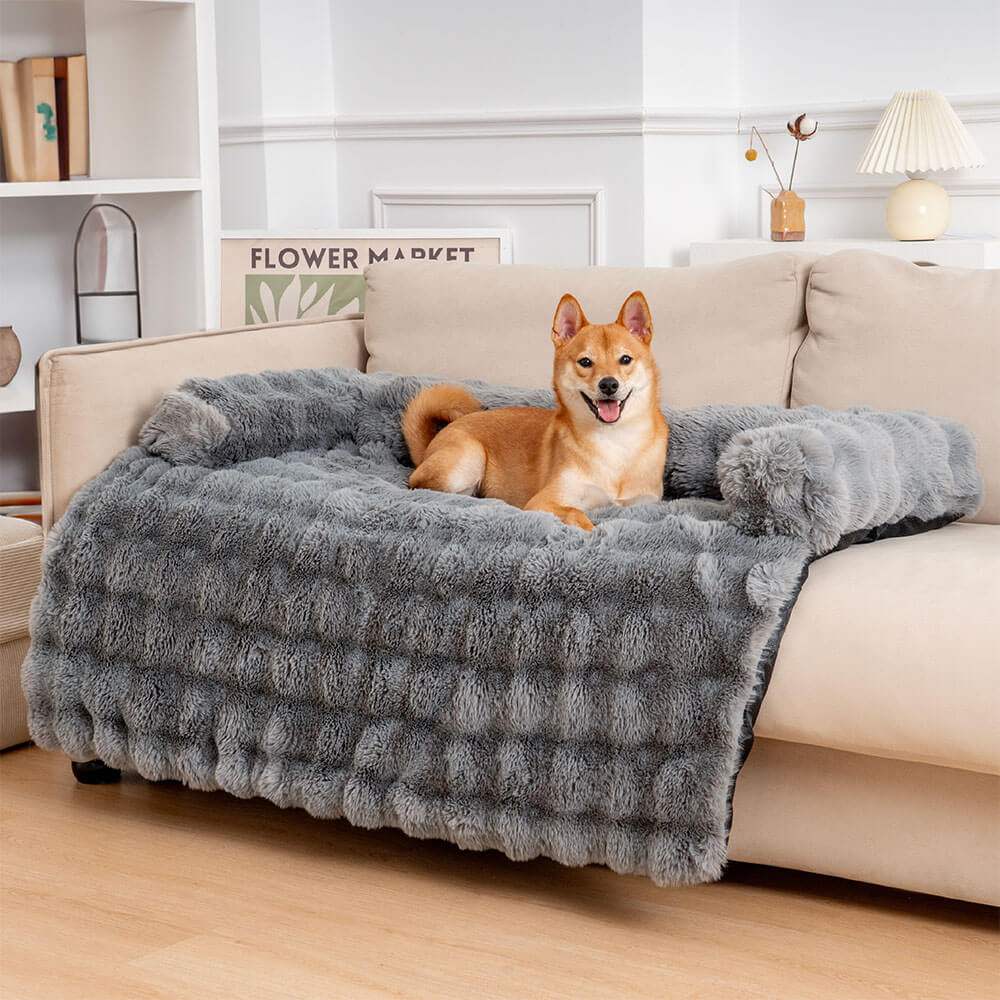Plushnest – Cozy Sofa Bed for Dogs + Sofa Protector with Anti-Slip Base