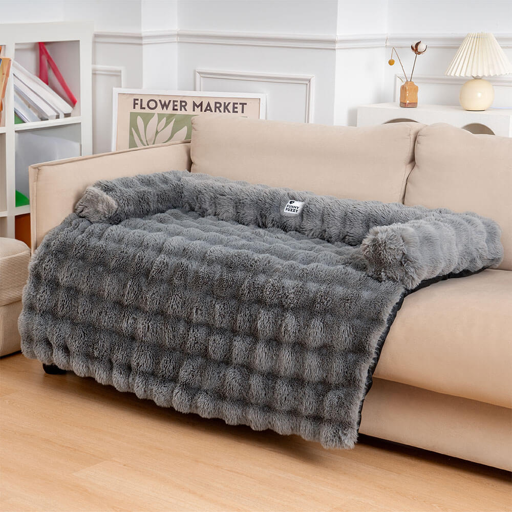 Plushnest – Cozy Sofa Bed for Dogs + Sofa Protector with Anti-Slip Base