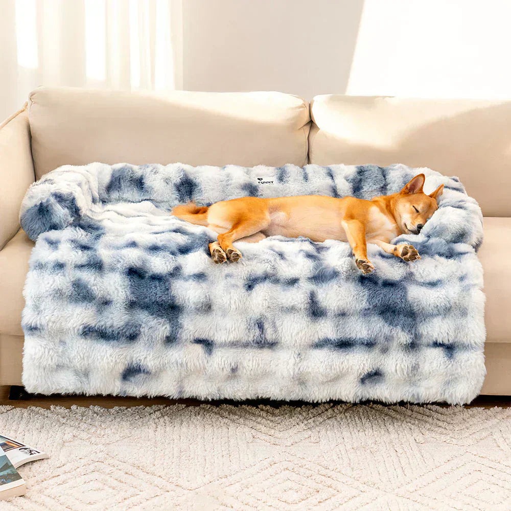 Plushnest – Cozy Sofa Bed for Dogs + Sofa Protector with Anti-Slip Base