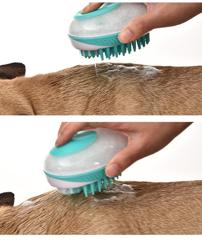 Zorropet – 2-in-1 Soap Dispenser & Massage Brush for Dog Grooming