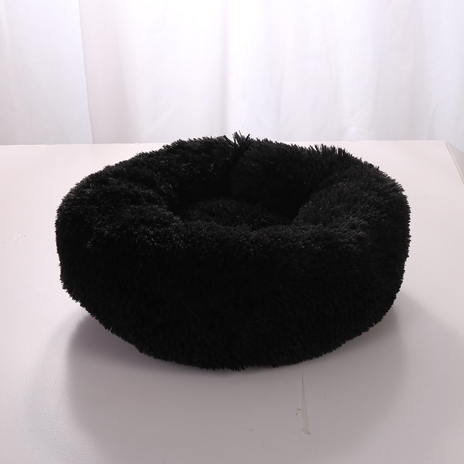 Pet Donut Sofa – Cozy Round Pet Bed with Raised Edge & Furniture Protection