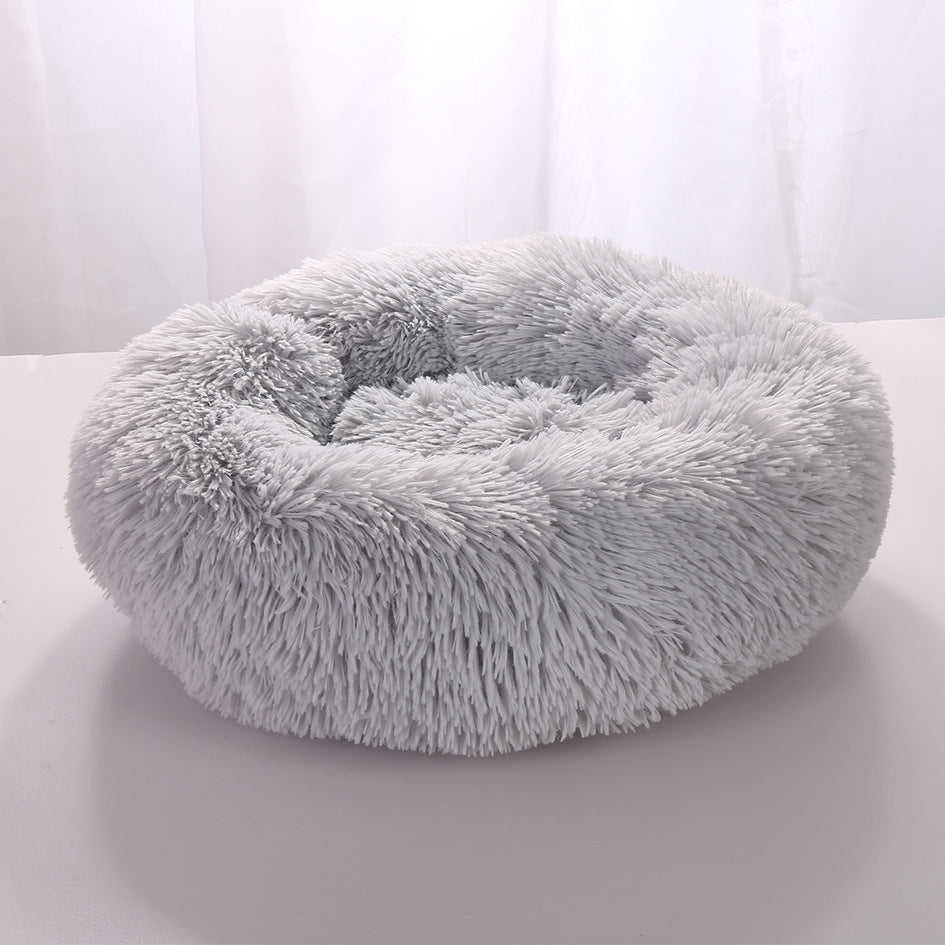 Pet Donut Sofa – Cozy Round Pet Bed with Raised Edge & Furniture Protection