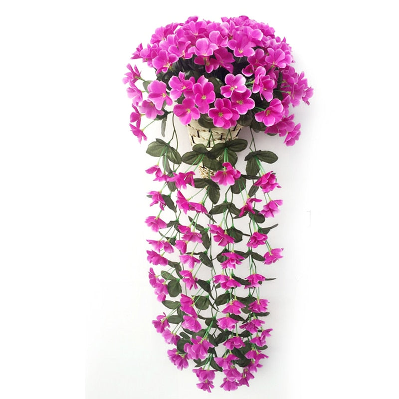 Lifelike Wisteria Flower Arrangement – Silk Hanging Vine for Natural-Looking Indoor & Outdoor Decor