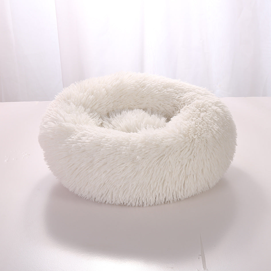 Pet Donut Sofa – Cozy Round Pet Bed with Raised Edge & Furniture Protection