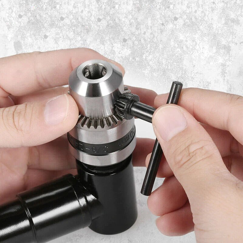 90-Degree Right Angle Drill Extension – Compact Adapter for Tight-Space Drilling