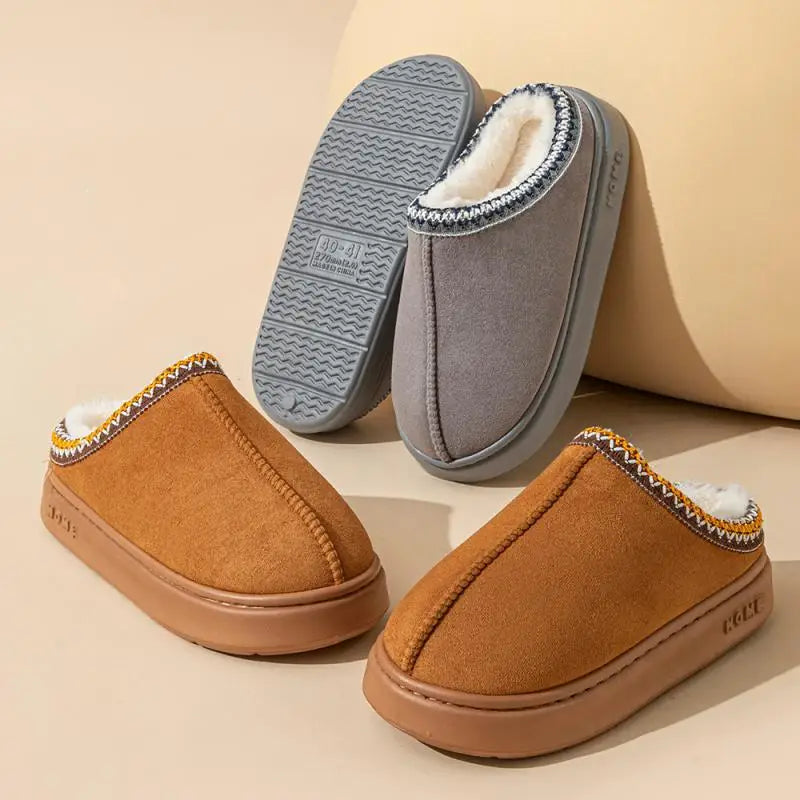 Women's Winter Indoor Slippers with Soft Lining and Anti-Slip Sole