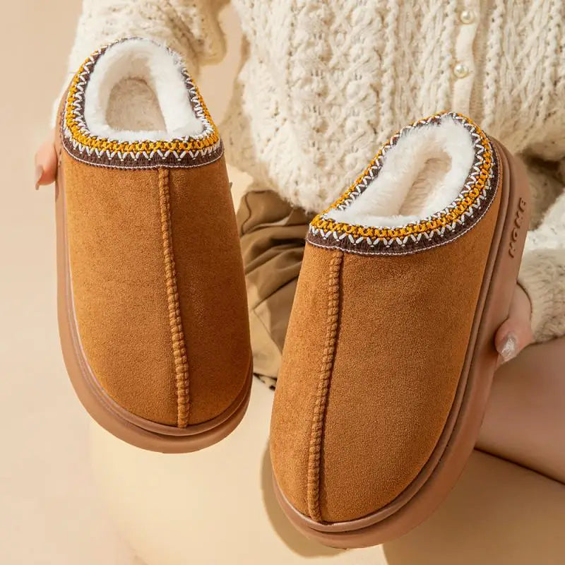 Women's Winter Indoor Slippers with Soft Lining and Anti-Slip Sole
