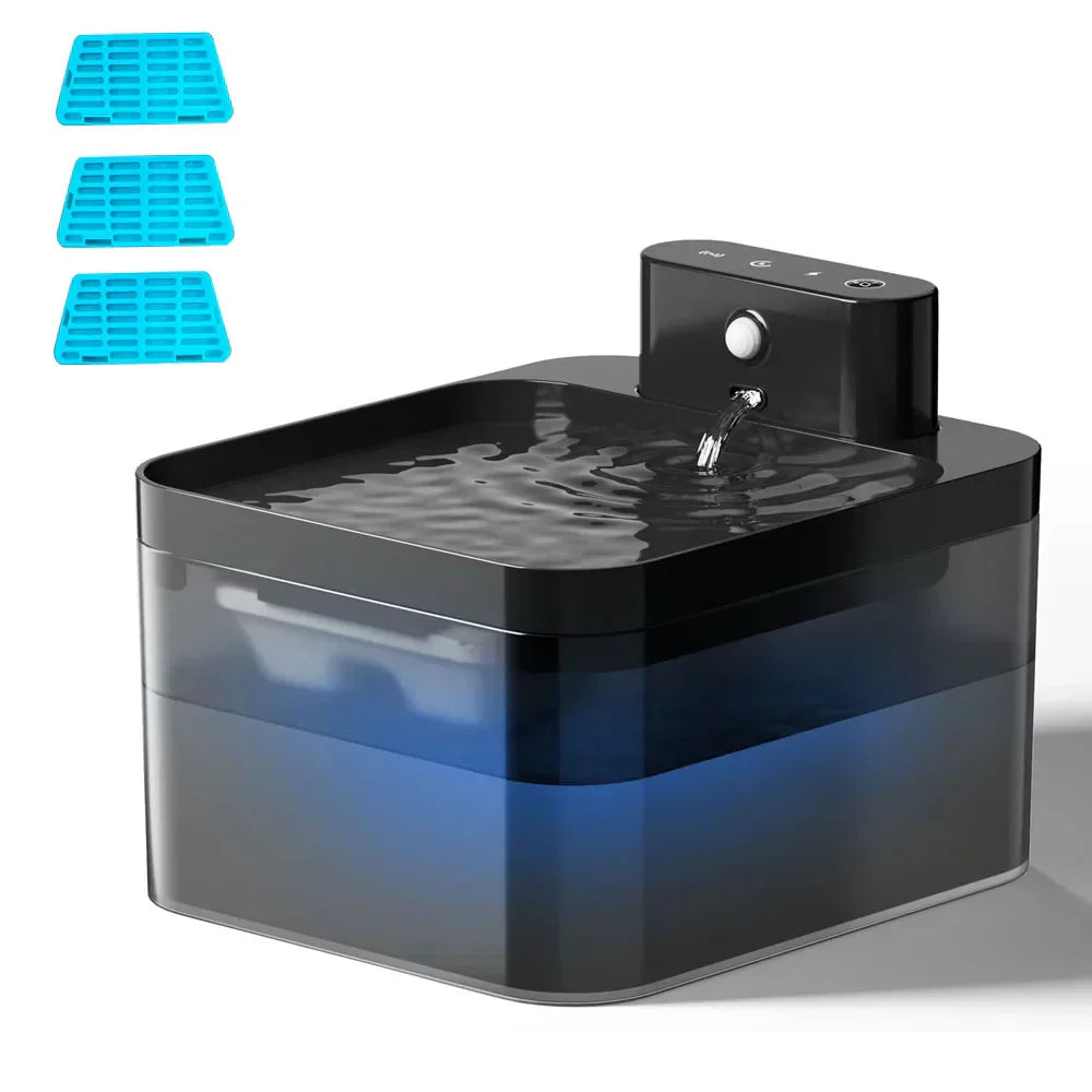 PureFlow Fountain – Smart Cat Water Dispenser with Motion Sensor & Filtration