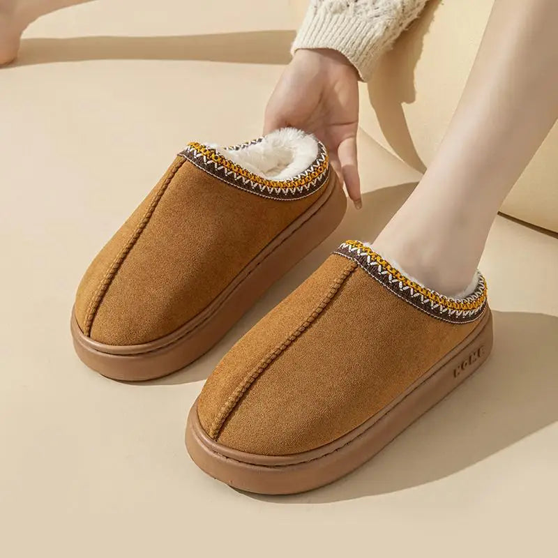Women's Winter Indoor Slippers with Soft Lining and Anti-Slip Sole