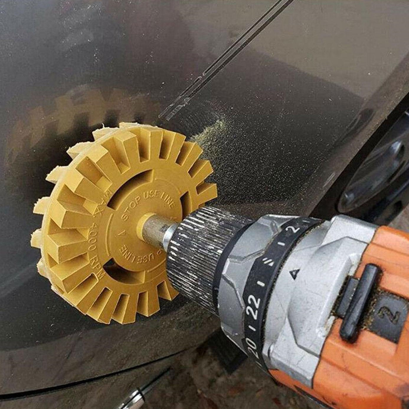Sticker Remover Wheel – Electric Drill Attachment for Safe Adhesive Removal