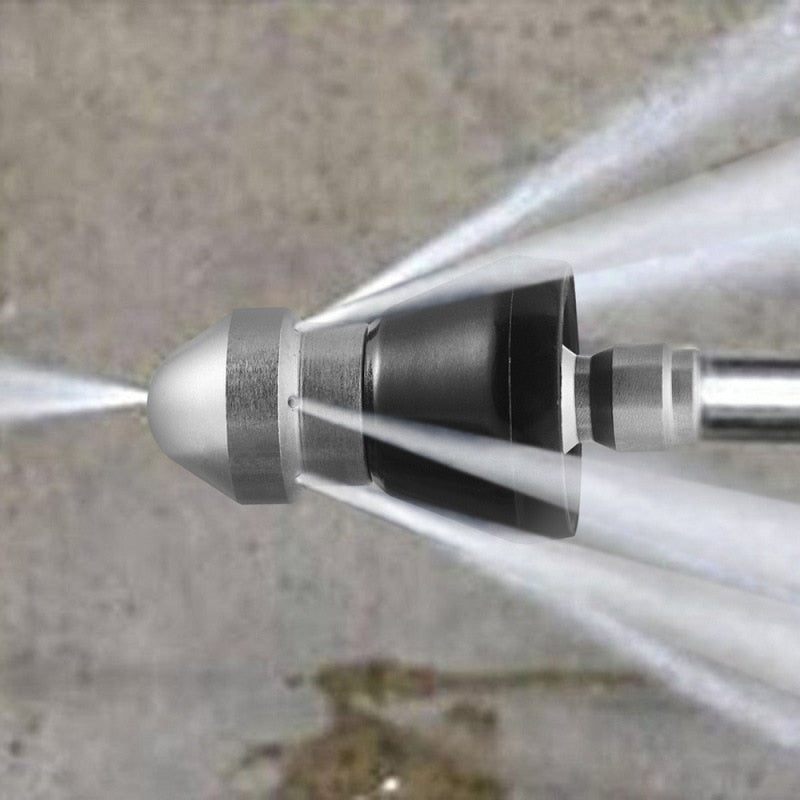 High-Pressure Sewer Cleaning Sprayer – Powerful Stainless Steel Jet Nozzle for Fast Pipe Unclogging