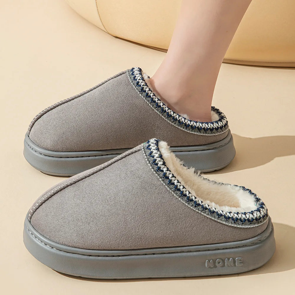 Women's Winter Indoor Slippers with Soft Lining and Anti-Slip Sole