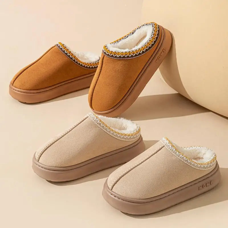Women's Winter Indoor Slippers with Soft Lining and Anti-Slip Sole