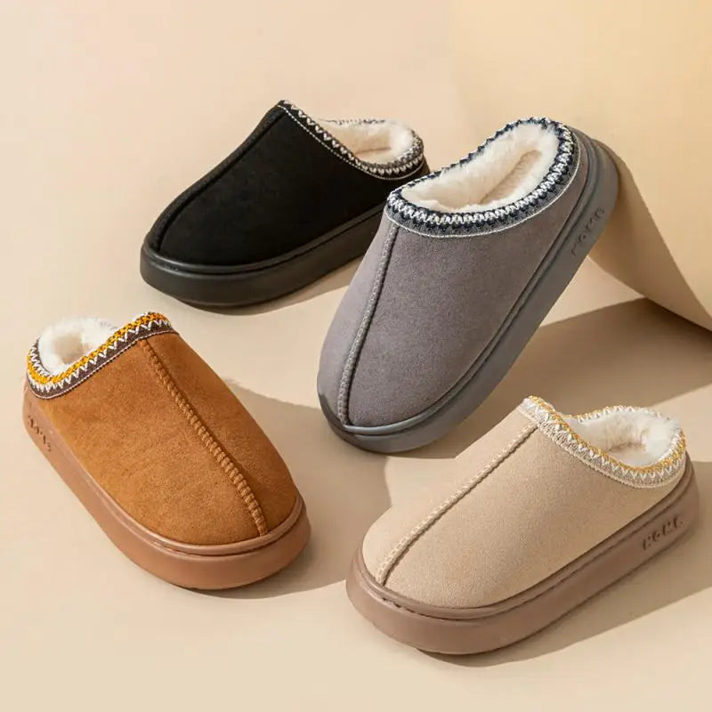 Women's Winter Indoor Slippers with Soft Lining and Anti-Slip Sole