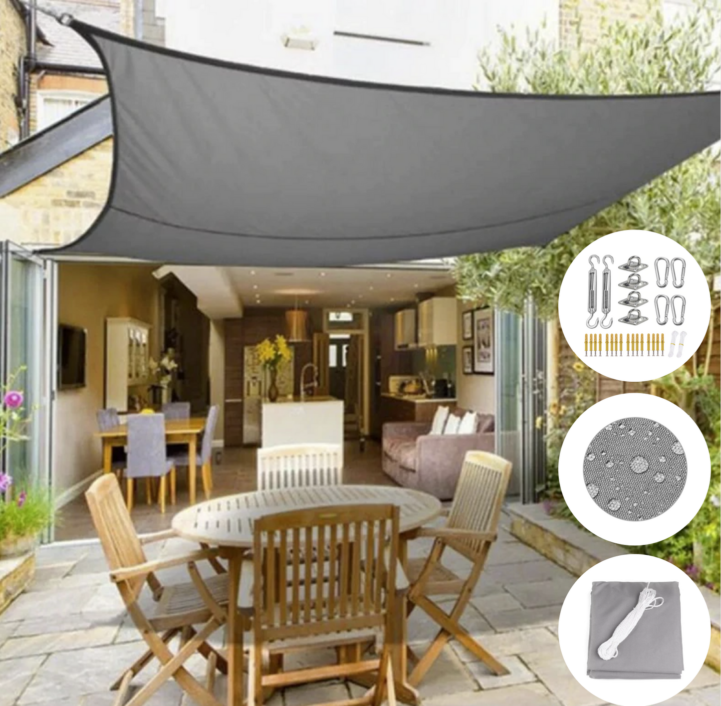 Sunshade Pro – UV-Blocking, Water-Repellent Shade Sail for Outdoor Comfort