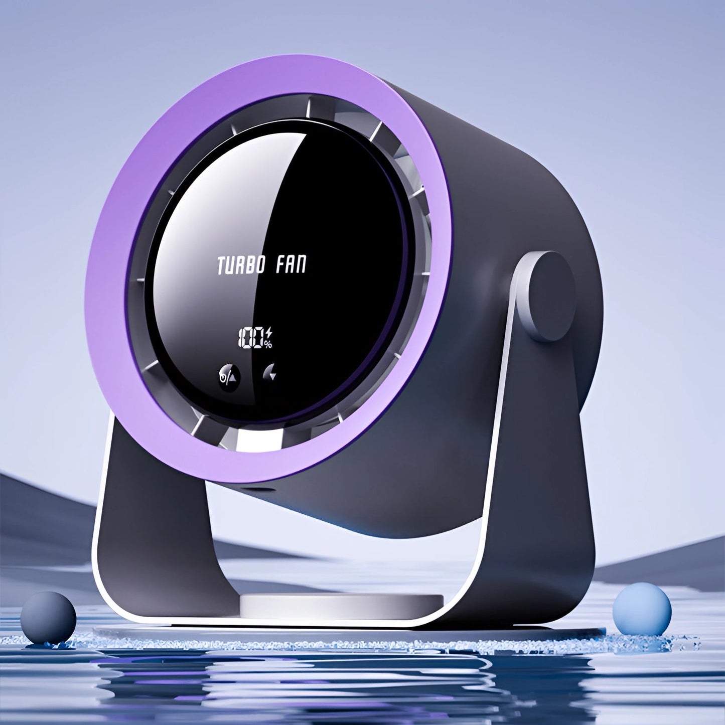 Bladeless Turbo Fan with LED Display – Compact, Quiet Cooling Solution for Bedrooms and Living Rooms