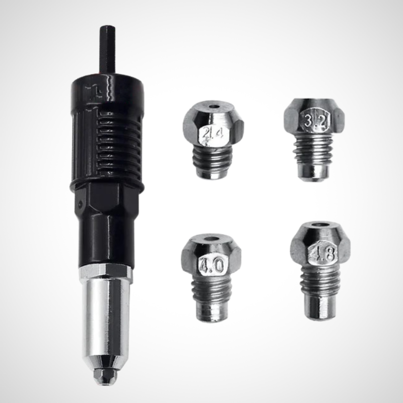RivetPro Adapter Kit – Electric Drill Rivet Gun Attachment for Quick & Easy Riveting