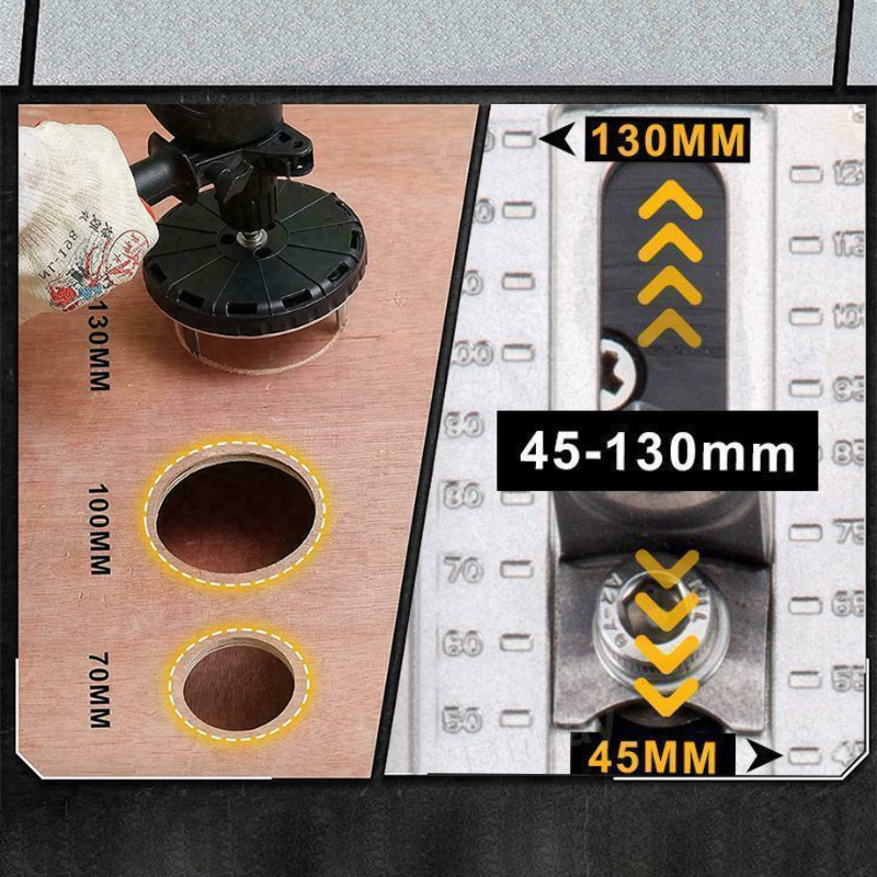 Adjustable Ponsaw – Precision Hole Cutter with 4.5–13 cm Diameter for Wood & Plastic