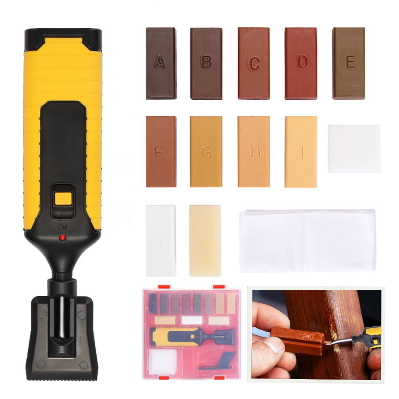 WoodRenew Pro – Complete Wooden Floor Repair Kit with Color-Matching Wax Blocks
