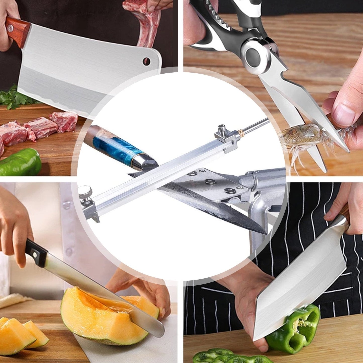 Knife Sharpener Pro – Precision Sharpening with 7-Stone System & Adjustable Angle Guide