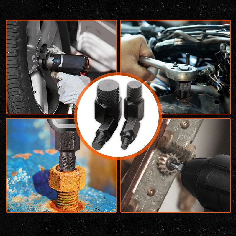 Screw and Bolt Extractor Set – 5-Piece High Carbon Steel Kit for Easy Removal