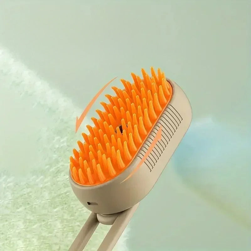 Chantal Douceur – Steam Comb for Pets | Hydrating Grooming Brush with Massage Function for Dogs & Cats