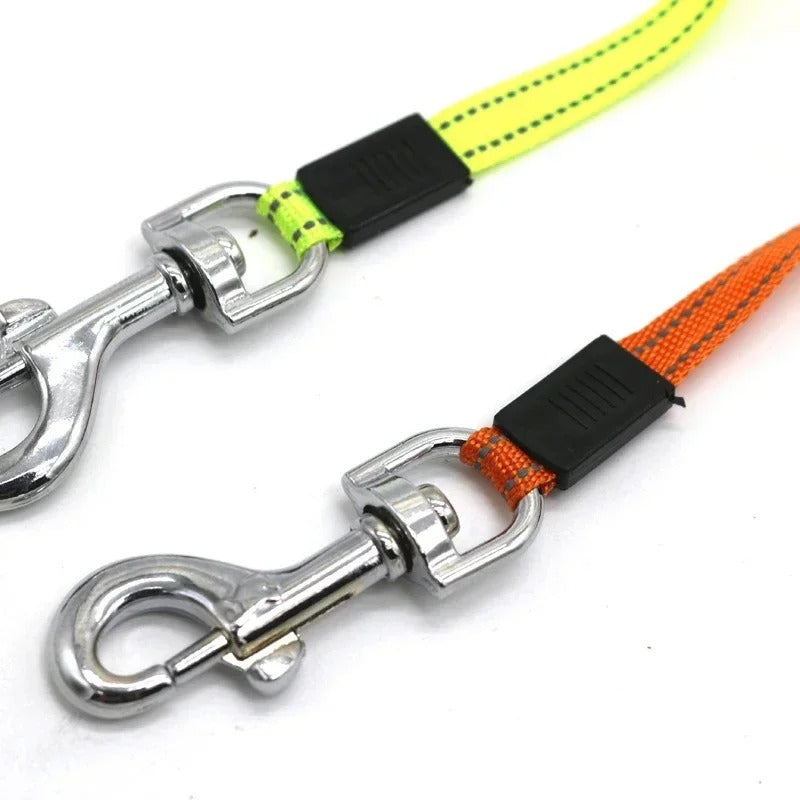 Bordeaux Duo – Dual Retractable Dog Leash with LED Light & Bag Dispenser